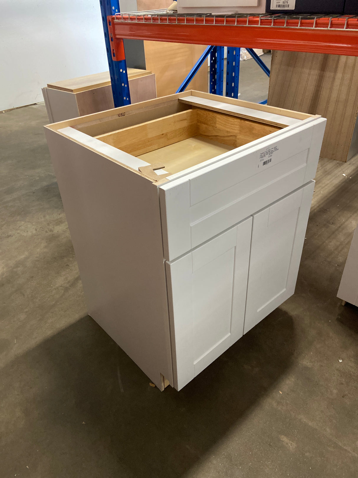 Arlington Vesper White Plywood Shaker Stock Assembled Base Kitchen Cabinet Soft Close 27 in W x 24 in D x 34.5 in H