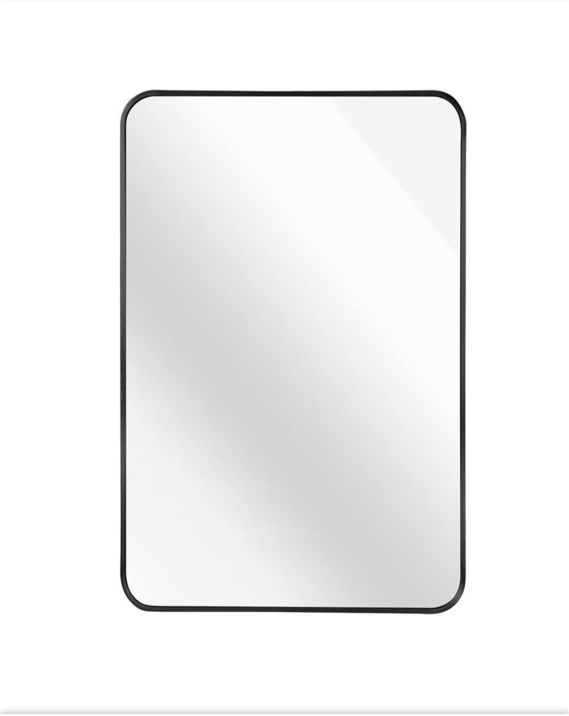 Ta. 24 in. W x 32 in. H Black Rectangle Framed Mirror