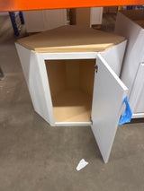 Arlington 24 in. W. x 12 in. D x 30 in. H Assembled Plywood Stocked Corner Diagonal Kitchen Cabinet in Vesper White