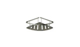 Passage Corner Shower Shelf in Brushed Metal