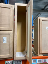 Recessed Panel 9 in. W x 12 in. D x 36 in. H Assembled Wall Cabinet in Unfinished