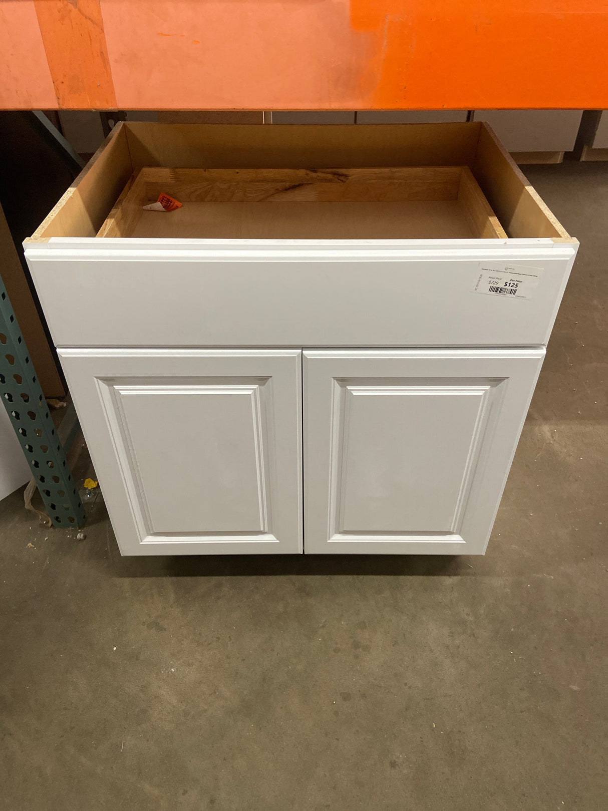 Hampton 33 in. W x 24 in. D x 34.5 in. H Assembled Base Cabinet in Satin White