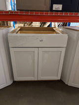 Westfield Feather White Shaker Stock Assembled Base Kitchen Cabinet (30 in. W x 23.75 in. D x 35 in. H)
