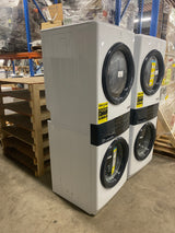 4.4 cu. ft. Stacked Washer and 8.0 cu. ft. Gas Dryer Laundry Tower in White with LuxCare Wash, Energy Star