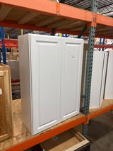 Hampton 30 in. W x 12 in. D x 42 in. H Assembled Wall Kitchen Cabinet in Satin White