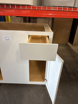 Westfield Feather White Shaker Stock Blind Corner Base Kitchen Cabinet (36 in. W x 23.75 in. D)