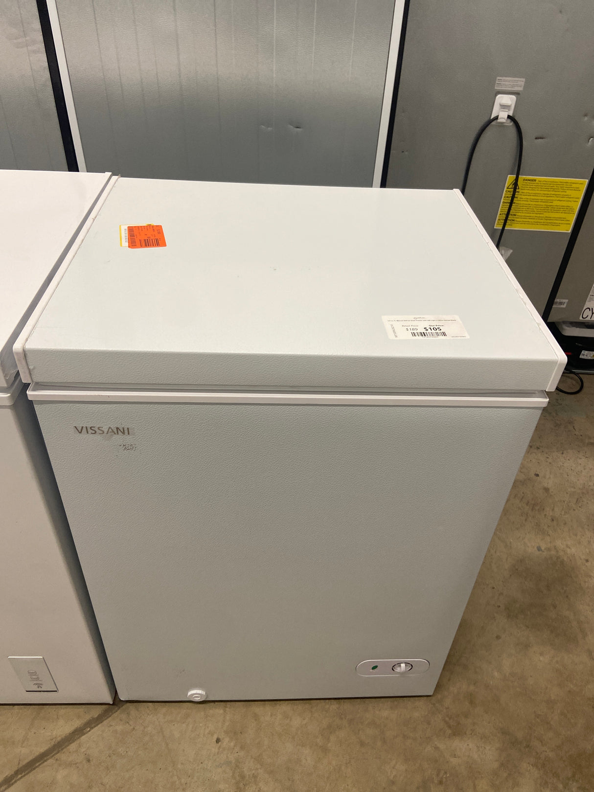 5.0 cu. ft. Manual Defrost Chest Freezer with LED Light in White Garage Ready