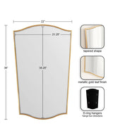 Sedelle Gold 22 in. W x 36 in. H Irregular Wood Framed Mirror