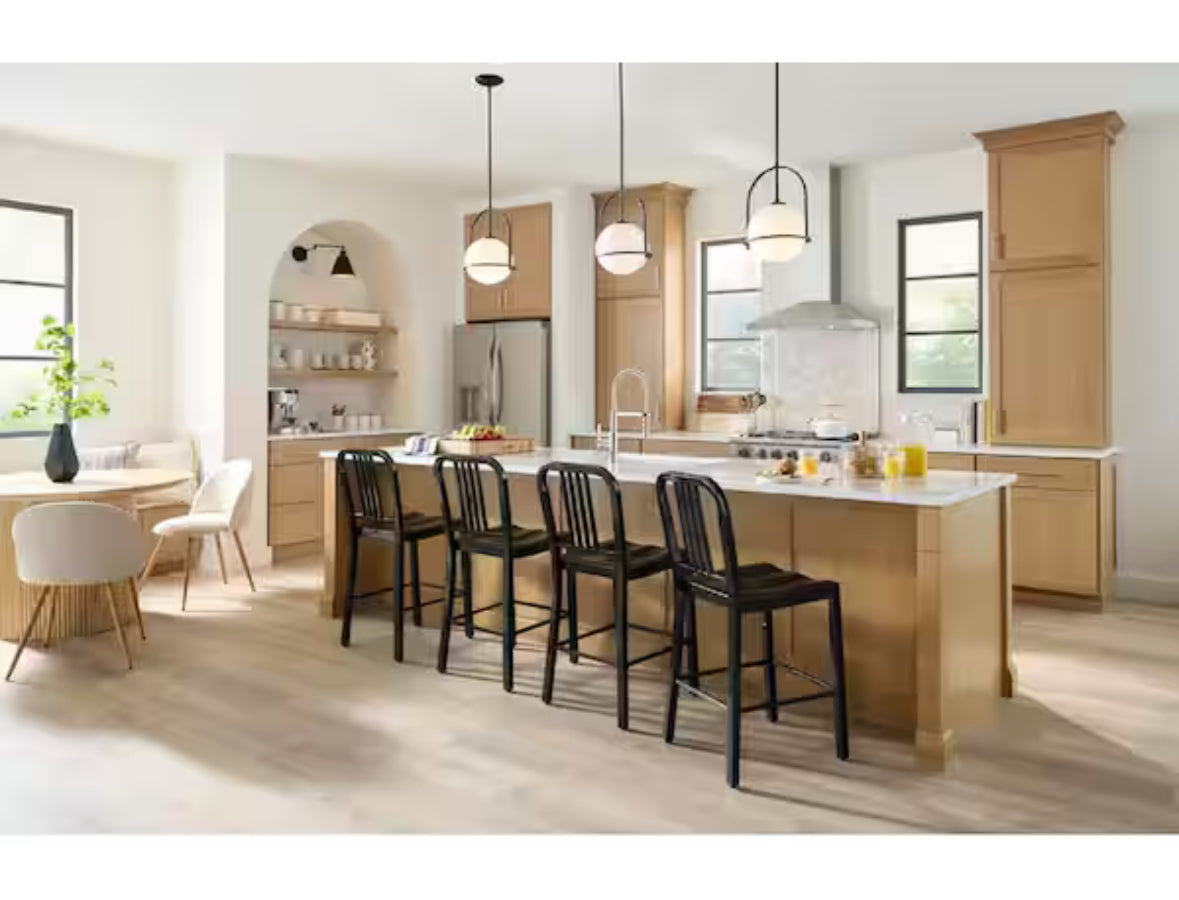 Avondale 36 in. W x 12 in. D x 30 in. H Ready to Assemble Plywood Shaker Wall Kitchen Cabinet in White Oak