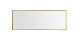 Brass 14 in. W x 36 in. H Rectangle Vanity Mirror