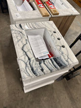 Melpark 24 in. W x 20 in. D x 34.5 in. H Bath Vanity in White with Epoxied White Cultured Marble Top