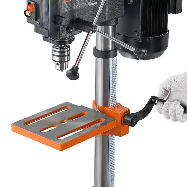 10in. Benchtop Drill Press 6.2A Induction Motor Tabletop Drilling Machine Adjustable Speed Worktable LED Work Light