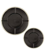 13 in. and 16 in. Clovis Gray Resin Planters - Nested Set (13 in. D x 15 in. H and 16 in. D x 18 in. H)