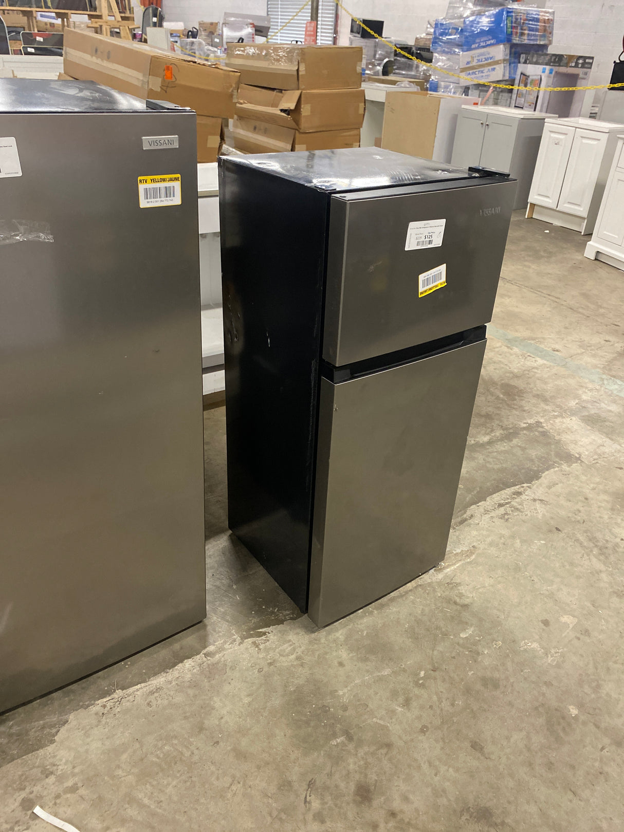 4.5 cu. ft. 2-Door Mini Refrigerator in Platinum Steel with Freezer