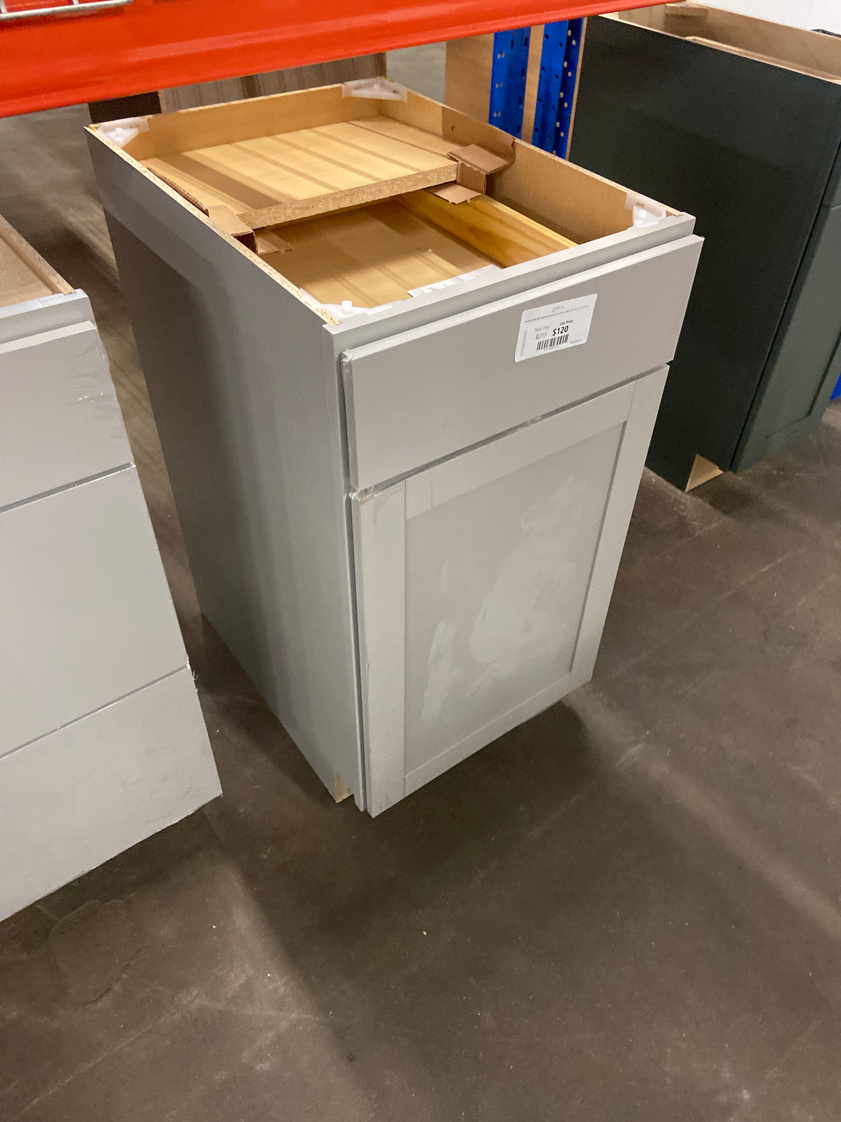 Westfield Feather White Shaker Stock Assembled Base Kitchen Cabinet (18 in. W x 23.75 in. D x 35 in. H)