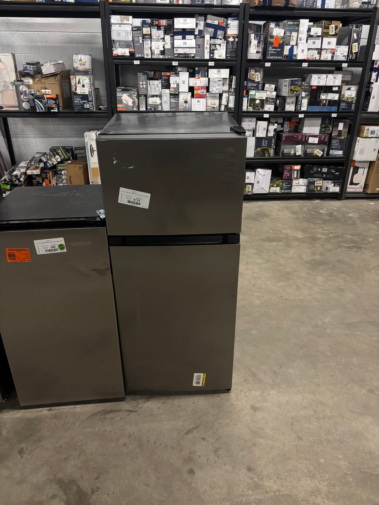 4.5 cu. ft. 2-Door Mini Refrigerator in Platinum Steel with Freezer