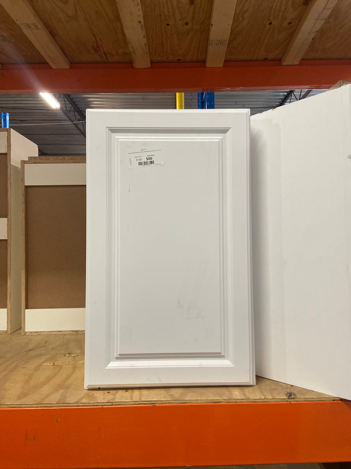 Hampton Satin White Raised Panel Stock Assembled Wall Kitchen Cabinet (18 in. x 30 in. x 12 in.)