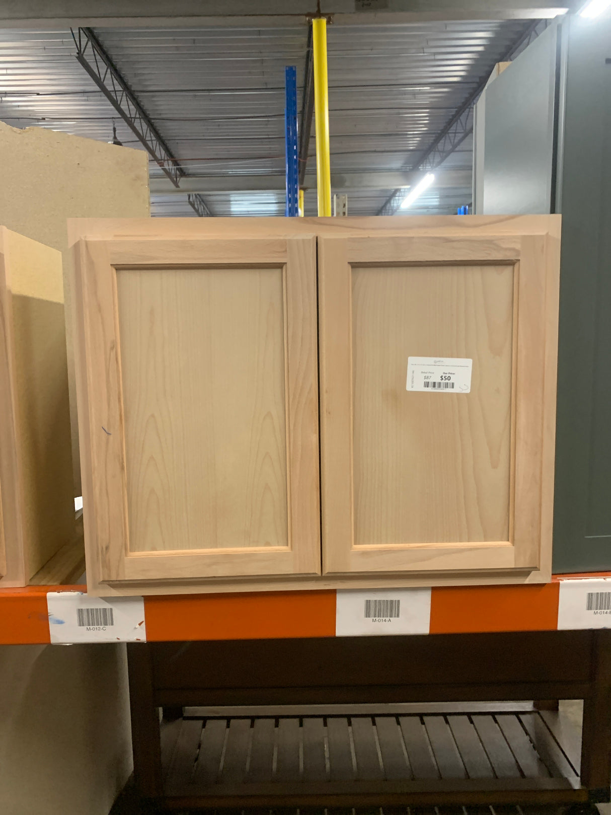 30 in. W x 12 in. D x 24 in. H Assembled Wall Bridge Kitchen Cabinet in Unfinished with Recessed Panel