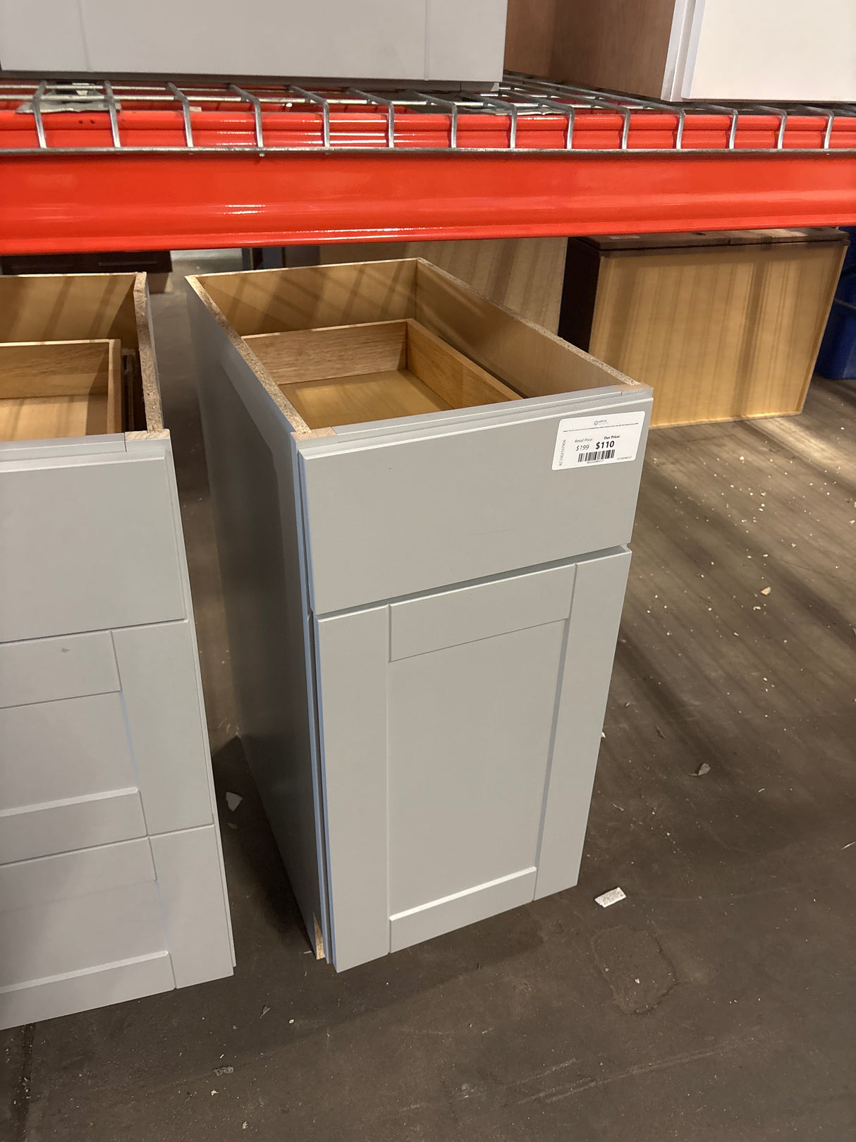 Shaker 15 in. W x 24 in. D x 34.5 in. H Assembled Base Kitchen Cabinet in Dove Gray with Ball-Bearing Drawer Glides