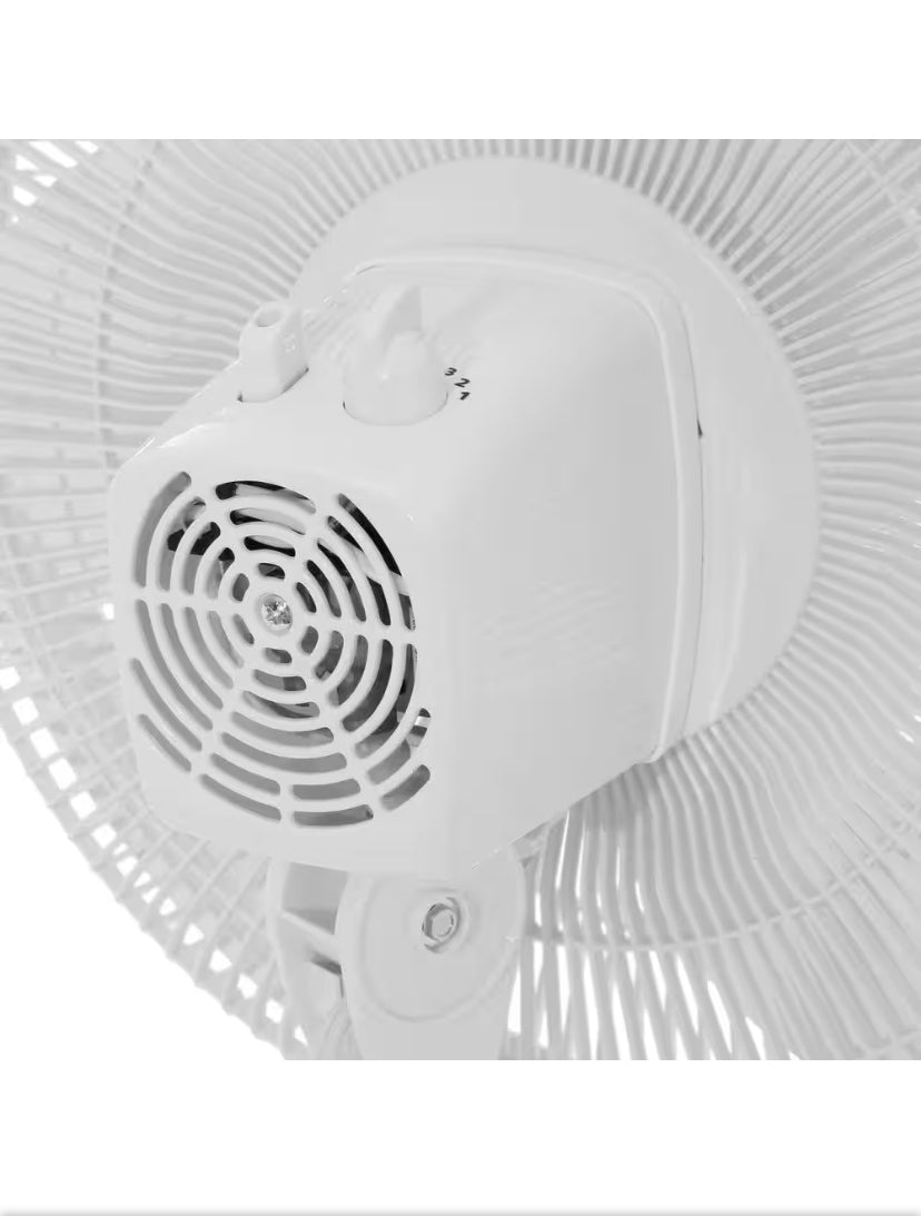 16 in. 3 Speed Oscillating Pedestal Fan for Home in White with Adjustable Height, Tillt Back Head and Easy Assembly