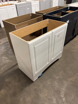 Glacier Bay 37 in. W x 19 in. D x 35 in. H Single Sink Freestanding Bath Vanity in White without Top