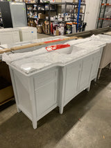 Sassy 72 in. W x 22 in. D x 34 in. H Single Sink Bath Vanity in Dove Gray with Carrara Marble Top