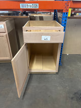 21 in. W x 24 in. D x 34.5 in. H Assembled Base Kitchen Cabinet in Unfinished with Recessed Panel