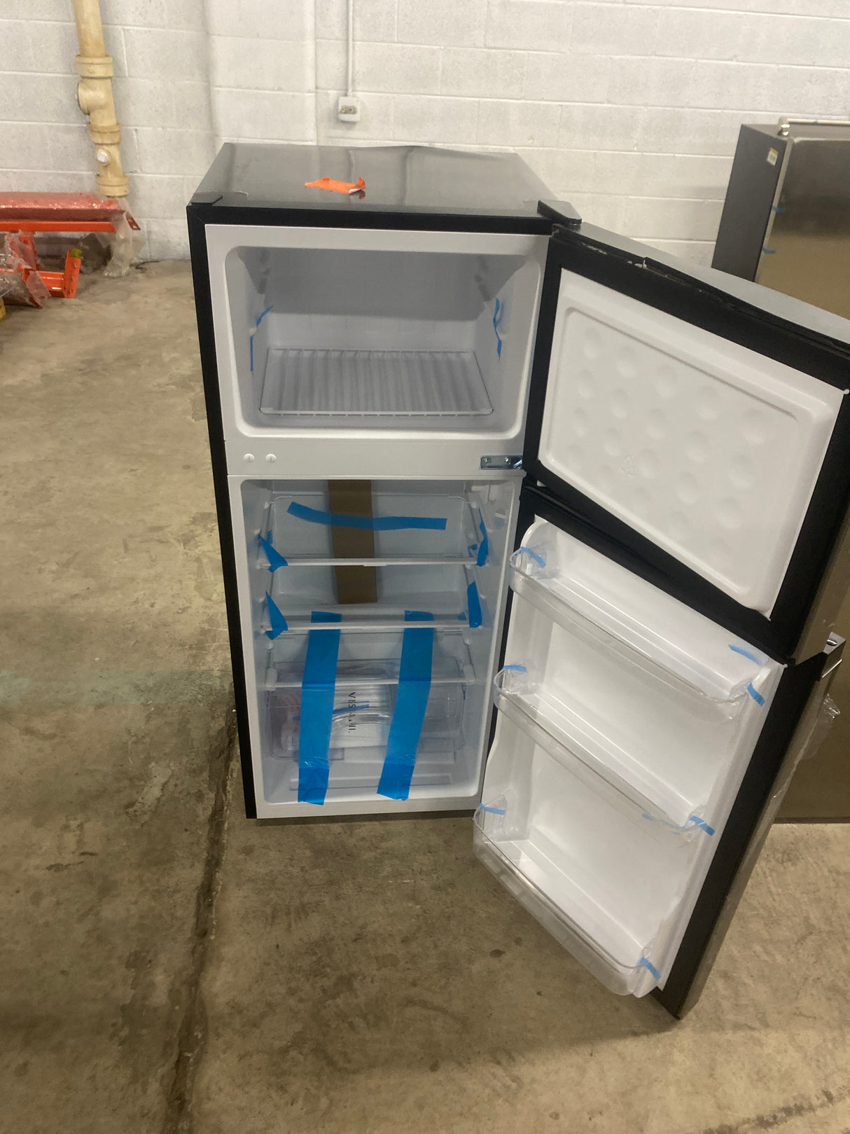 4.5 cu. ft. 2-Door Mini Refrigerator in Platinum Steel with Freezer