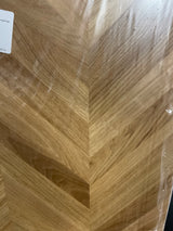 4ft. L x 25 in. D Engineered Finished Oak Chevron Butcher Block Countertop in Brown with Standard Edge