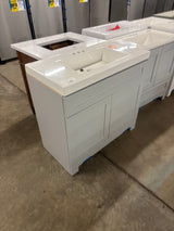 Everdean 37 in. W x 19 in. D x 34 in. H Single Sink Bath Vanity in Pearl Gray with White Cultured Marble Top