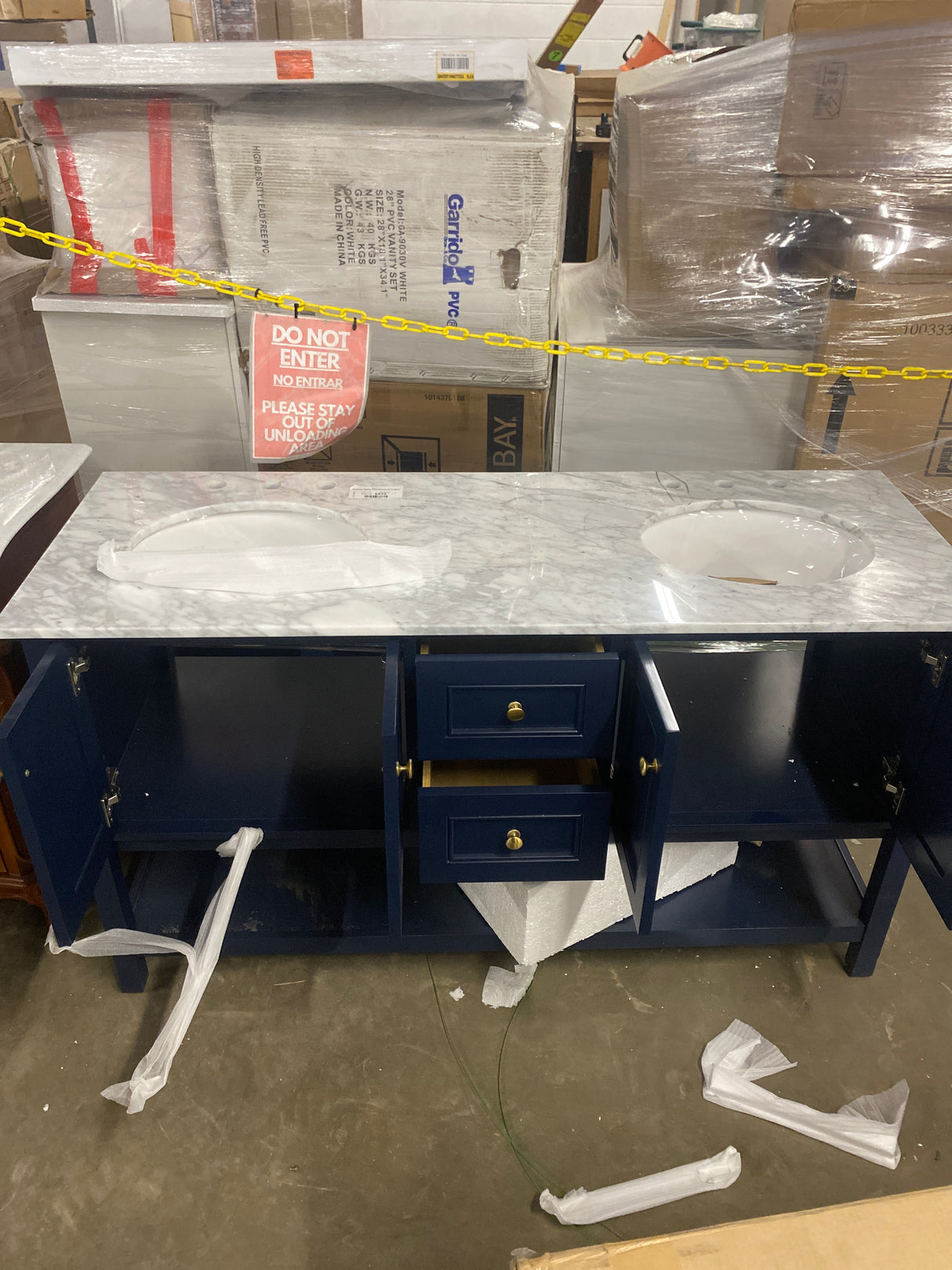 Sterling Vanity 1dw 60x22x34 in Blue