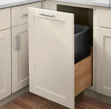 Avondale 18 in. W x 24 in. D x 34.5 in. H Ready to Assemble Plywood Shaker Trash Can Kitchen Cabinet in Antique White