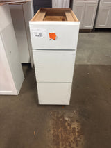 Courtland Shaker Assembled 12 in. x 34.5 in. x 24 in. Stock Base Kitchen Cabinet in Polar White Finish