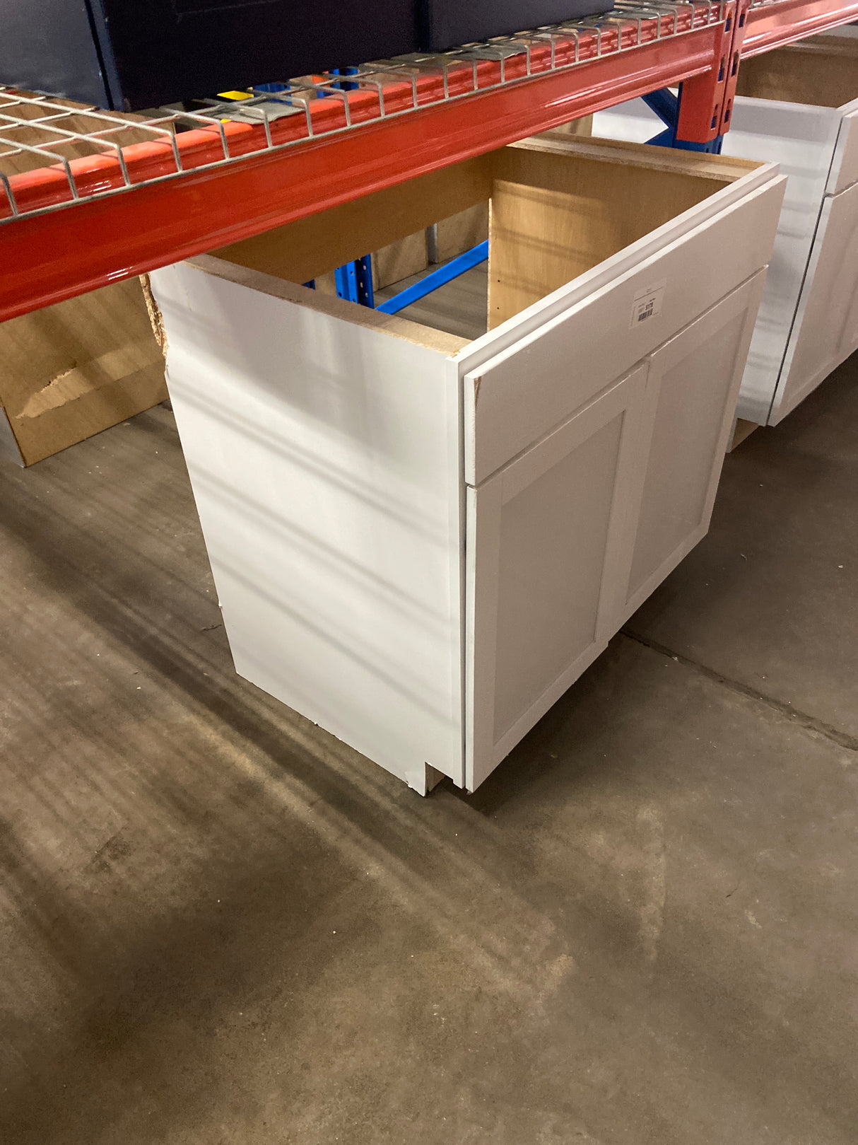 Westfield Feather White Assembled Sink Base Kitchen Cabinet (36 in. W x 23.75 in. D x 35 in. H)