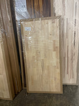 4 ft. L x 25 in. D Unfinished Hevea Solid Wood Butcher Block Countertop With Square Edge