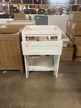 Clady 25 in. W x 19 in. D x 35 in. H Single Sink Freestanding Bath Vanity in White without Top