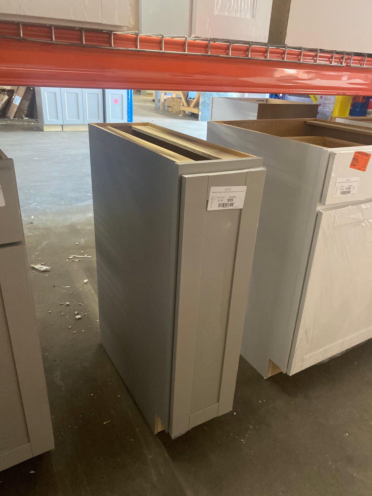 Westfield Dusk Gray Shaker Stock Assembled Base Kitchen Cabinet (9 in. W x 23.75 in. D x 35 in. H)