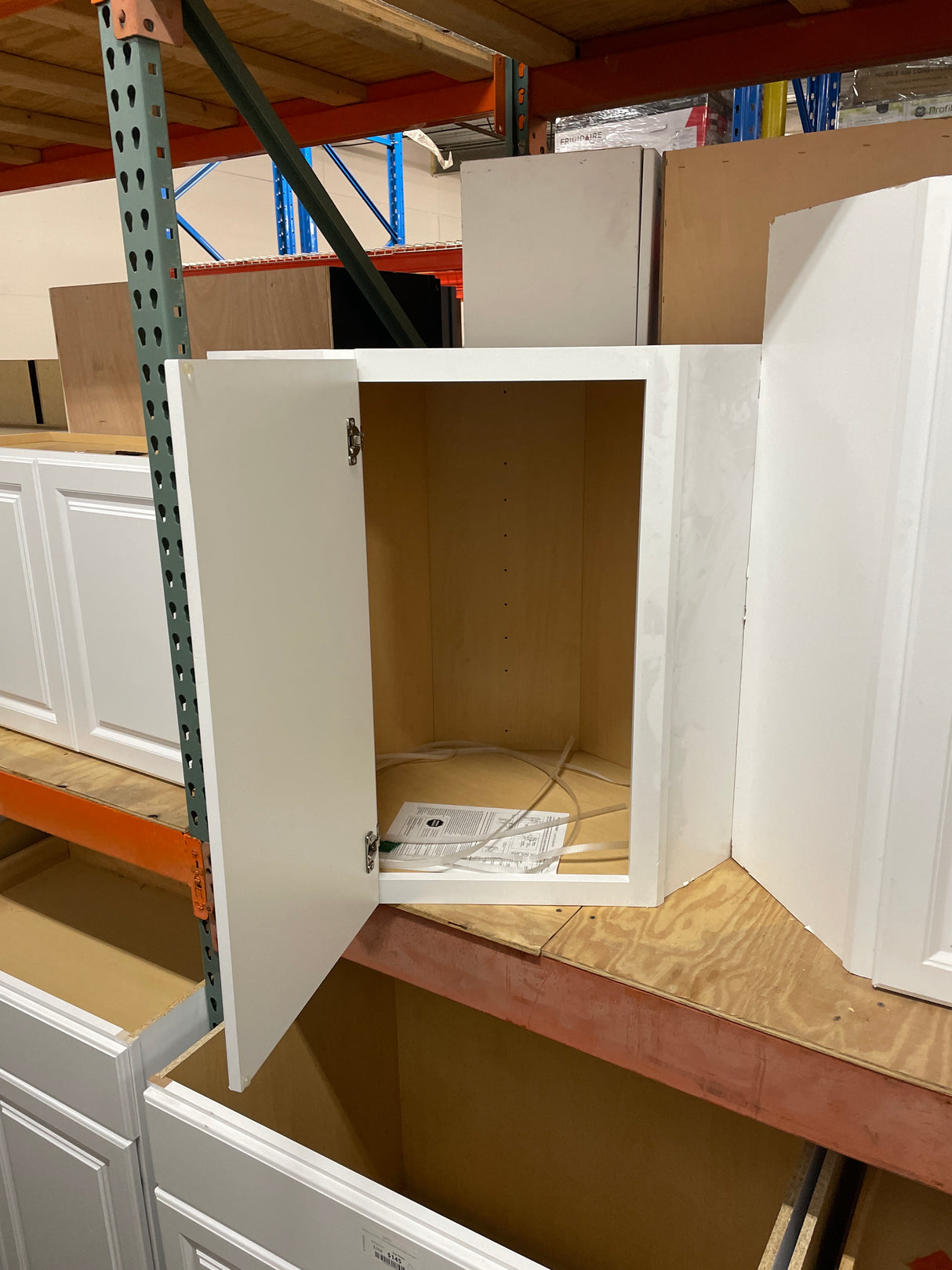 Hampton 24 in. W x 12 in. D x 30 in. H Assembled Diagonal Corner Wall Cabinet in Satin White