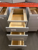 Westfield 18 in. W x 23.75 in. D x 35 in. H Shaker Stock Drawer Base Kitchen Cabinet in Dusk Gray