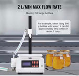Liquid Filling Machine, 50-5000 g Capacity, Automatic Bottle Filler with Gear Pump, Digital Control for Honey, Oil, Wine