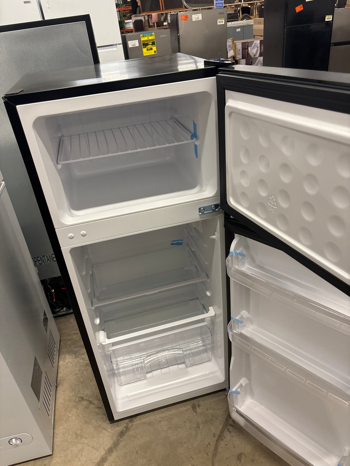 4.5 cu. ft. 2-Door Mini Refrigerator in Platinum Steel with Freezer