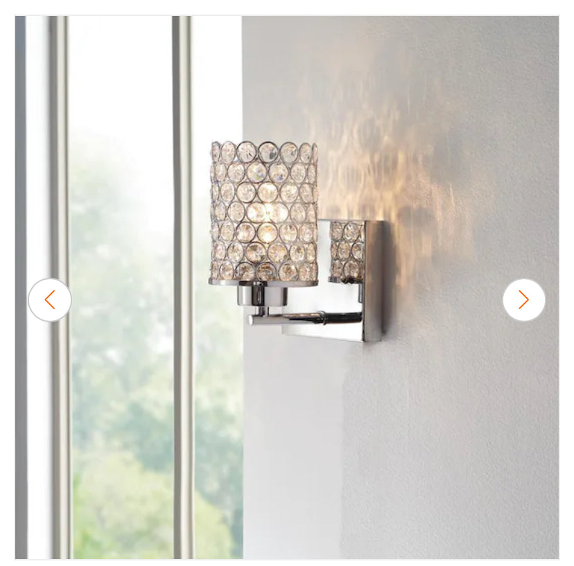 1-Light Chrome Wall Sconce