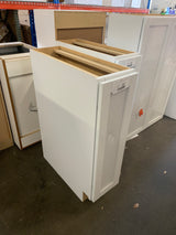 Courtland Polar White Finish Laminate Shaker Stock Assembled Base Full Height Kitchen Cabinet 9 in. x 34.5 in. x 24 in.