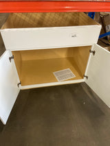 Shaker Satin White Stock Assembled Sink Base Kitchen Cabinet (36 in. x 34.5 in. x 24 in.)