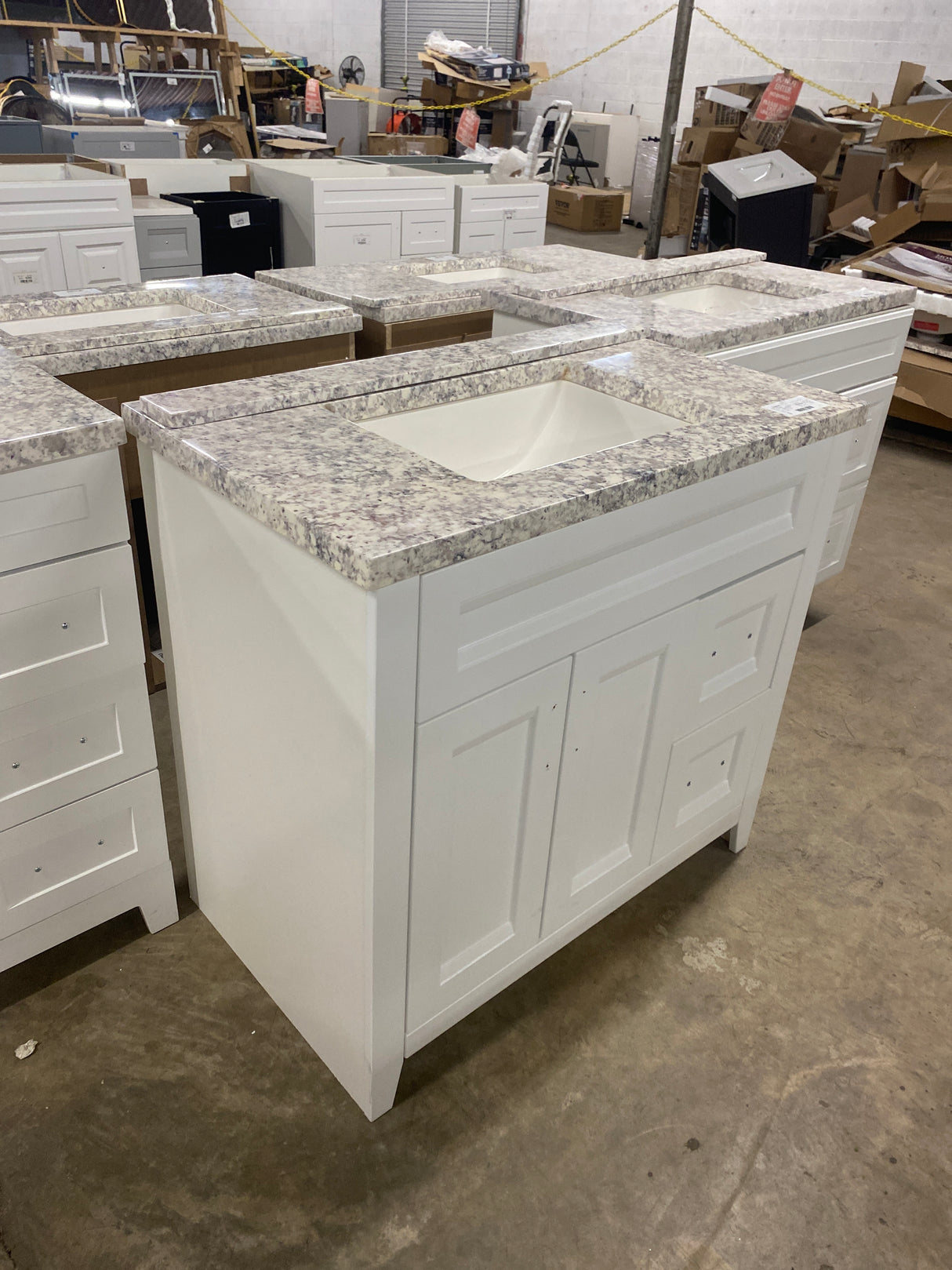 Ridge 36 in. W x 22 in. D x 34 in. H Bath Vanity Cabinet with Top in White