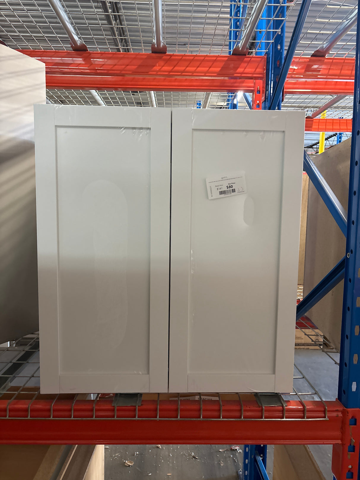 Courtland Polar White Finish Laminate Shaker Stock Assembled Wall Kitchen Cabinet 27 in. x 30 in. x 12 in.