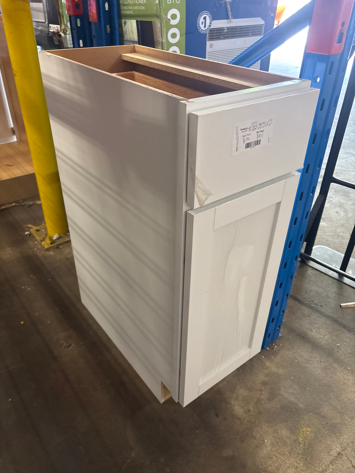 Westfield Feather White Shaker Stock Assembled Base Kitchen Cabinet (12 in. W x 23.75 in. D x 35 in. H)