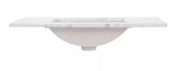 37 in. W x 22 in. D Engineered Stone Composite White Rectangular Single Sink Vanity Top in Lunar