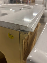 Simply Living 19 in. W x 19 in. D x 36 in. H Bath Vanity in Antique Beige with Ivory White Engineered Marble