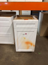 Designer Series Melvern 18 in. W x 24 in. D x 34.5 in. H Assembled Shaker Base Kitchen Cabinet in White